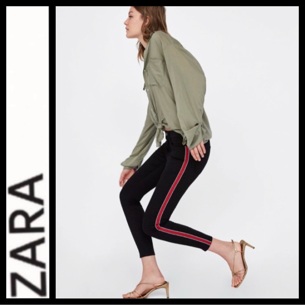 NWT ZARA Z1975 Jeans w/ Side Stripes - Picture 2 of 8